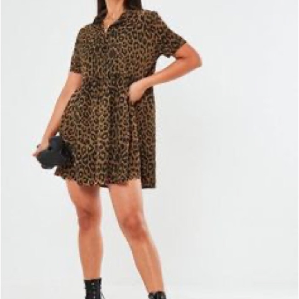 Missguided Leopard Print Mini Dress